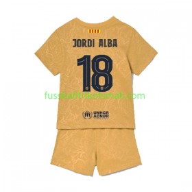 Fußballtrikots FC Barcelona Jordi Alba 18 Kinder 2022-2023 Kurzarm Auswärts-trikot kaufen